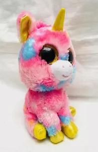 Ty Beanie Boos FANTASIA the Unicorn 6" Beanbag Plush Toy w/ Glitter Eyes - Picture 1 of 4