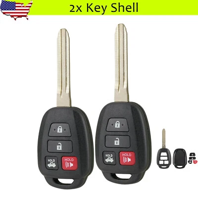 2 para 2014 2015 2016 2017 2018 2019 Toyota Corolla Camry RAV4 llavero carcasa Foto 1 de 4