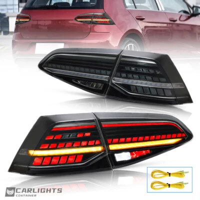 2*Getönt LED-Rückleuchten für 2013–2020 V0lkwagen G0lf MK7 /MK7.5 Bremsleuchten - Bild 1 von 4