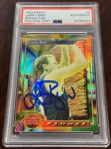 Larry Bird HOF Signed 1993 Topps Finest Refractor #2 Celtics AUTO PSA/DNA - Picture 1 of 3