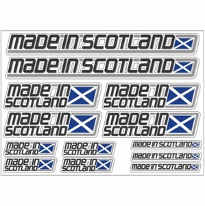 PS0484 Made In Scotland Sticker Sheet Decal Scotland Wall Self Adhesive Vinyl A4 - Picture 1 of 1