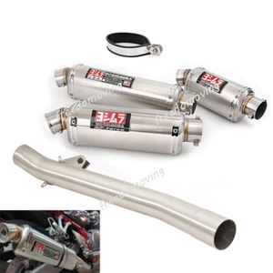 For Suzuki Bandit600 GSF600 1995-2006 Slip On Exhaust Mufflers Tip Mid Link Pipe - Picture 1 of 9