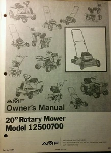 Motofalciatrice rotativa AMF 20" Walk Behind manuale proprietario e ricambi 12500700 - Foto 1 di 1