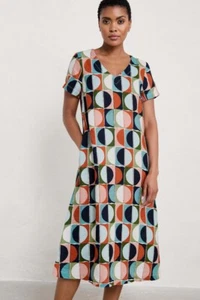 Seasalt Women's Dress - multi Graceful Dive A-line Dress - Regular - Half Moons - Picture 1 of 8