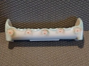 Vintage Floral Ceramic Oblong Snack Cracker Dish - Picture 1 of 12