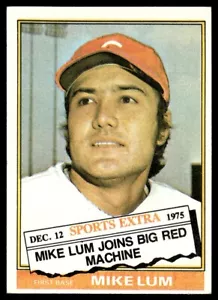 Topps Traded Mike Lum Cincinnati 1976 rojos #208T - Imagen 1 de 2
