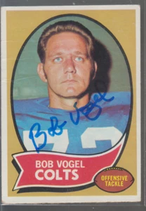 Topps Bob Vogel 1970 autografiado - Colts - Imagen 1 de 1