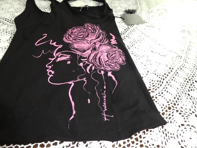 bebe~Tanque Embellecido Negro~Edición Especial~L~Arte para Usar~Algodón/Spandex~N/Con/T Foto 1 de 4