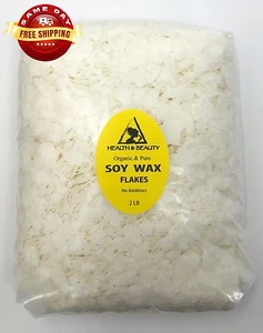 SOY WAX FLAKES ORGANIC VEGAN by H&B Oils Center AKOSOY FOR CANDLE 32 OZ, 2 LB - Picture 1 of 12