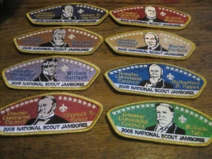 NEW Boy Scouts National Jamboree 8 OHIO PRESIDENTIAL CLOTH PATCHES-GREATER CLEVE - Bild 1 von 1