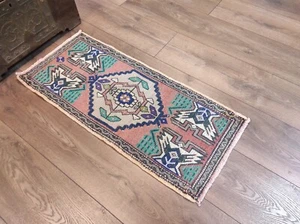 Alfombra turca pequeña, alfombra pequeña vintage, alfombra pequeña, Kilim pequeño 1,5 x 3,4 pies - Imagen 1 de 10