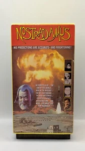 Vintage 1988 NOSTRADAMUS VHS TAPE - Occult DOOM Horror Oddities, American Video - Picture 1 of 3