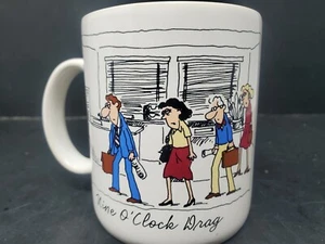 Hallmark Mug Nine O Clock Drag Five O Clock Dash Made in Japan - Picture 1 of 9