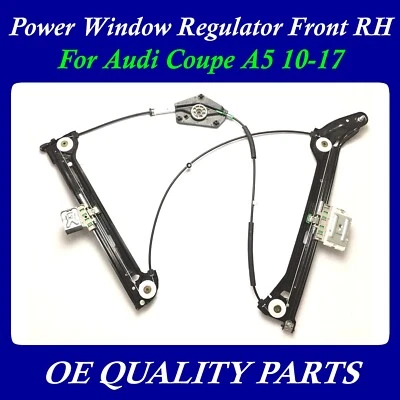 Window Regulator Front Passenger Side for Audi 10-17 Coupe A5 Quattro 10-17 S5 Foto 1 de 2
