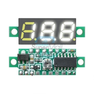 DC 0-100V White LED Voltmeter Digital Display Voltage VOLT METER 12V 24V 0.28" - Bild 1 von 11