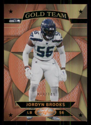 2023 Certified Gold Team Mirror Orange #17 Jordyn Brooks /149 - Image 1 of 2