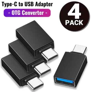 4 Pack USB-C 3.1 Male to USB A Female Adapter Converter OTG Type C Android Phone - Picture 1 of 8