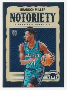 Brandon Miller 2023-24 Panini Mosaic NOTORIETY Rookie RC #10 - Charlotte Hornets - Picture 1 of 2