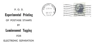 1213b 5c WASHINGTON LUMINESCENT TAGGED - Dayton 10-28-63 - Unknown cachet - Picture 1 of 1
