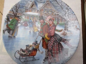"Pattinaggio sullo stagno di Stewart Sherwood (piastra da collezione Dominion China) con COA - Foto 1 di 3