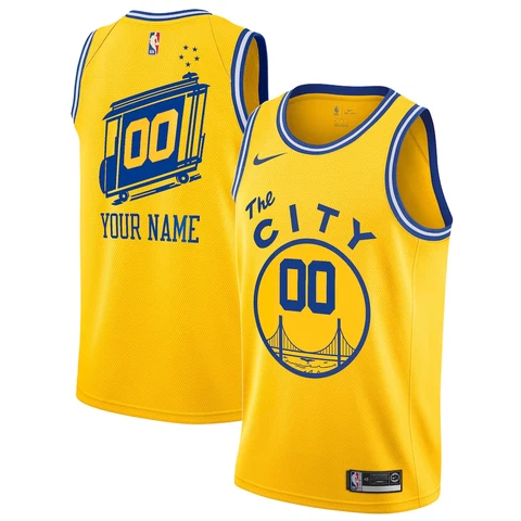 Nike Size Medium Men's Golden State Warriors Swingman Jersey - Yellow Cover