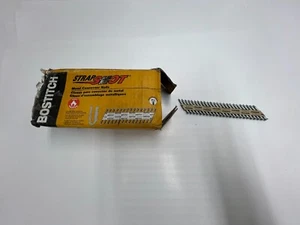 Qty 1000 Bostitch 38mm Strapshot Metal Anchor Connector Nail for 30º-35º Nailer - Picture 1 of 10