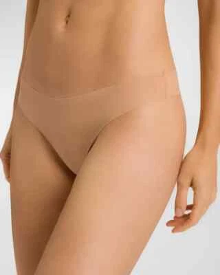 Tanga de algodón invisible Hanro beige L18327 ropa interior para mujer talla M Foto 1 de 3