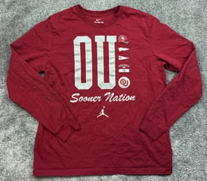 Nike Oklahoma Sooners T Shirt Mens XL OU Sooner Nation Graphic Dri-Fit Red White - Picture 1 of 15