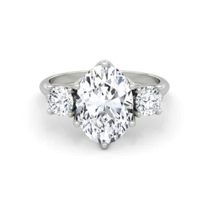 IGI Certified Diamond Ring VVS2 E Oval Cut 3.50 Carat Lab-created Best Price - Picture 1 of 48