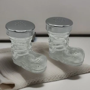 De colección Vidrio Transparente Botas de Papá Noel Zapatos Sal Pimienta Coctelera Set Navidad - Imagen 1 de 12
