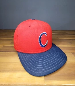 Vintage New Era Mütze Snapback rot blau Pro Model Dupont Visor Made in USA 1970er - Bild 1 von 10