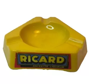 Ricard Vintage Retro Advertising Yellow Ceramic Opalex Made in France Ashtray - Picture 1 of 8
