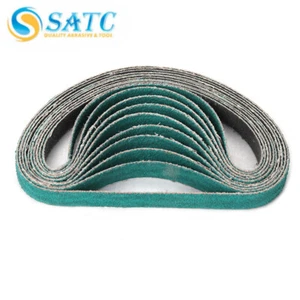 1/2" x 18" Premium Zirconia Sanding Belts, Choose 60 Grit,10 Pack,Stainless INOX - Picture 1 of 5