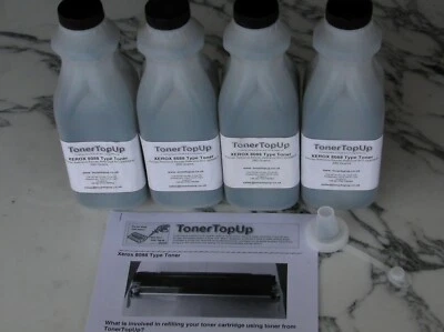 Four Bottles of Toner Refill Xerox 8088 GCC Elite XL 408 608 808 1208 13R00528 - Image 1 of 2