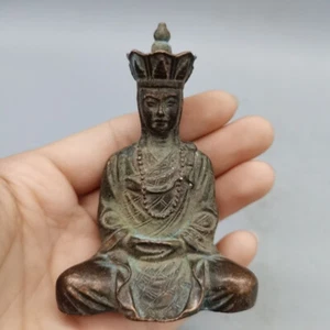 collezione bronzo fatto a mano Buddha Tang Monk Figure statua netsuke tea pet - Foto 1 di 6