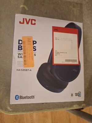 JVC HA-S35BT-A Foldable Bluetooth On-Ear Headphones Blue Indigo deep bass LQQK ! - Image 1 of 4