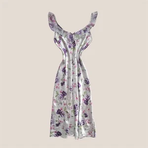 🪻👛 Vestido de noche largo satinado floral vintage Y2K Morgan Taylor grande - Imagen 1 de 8