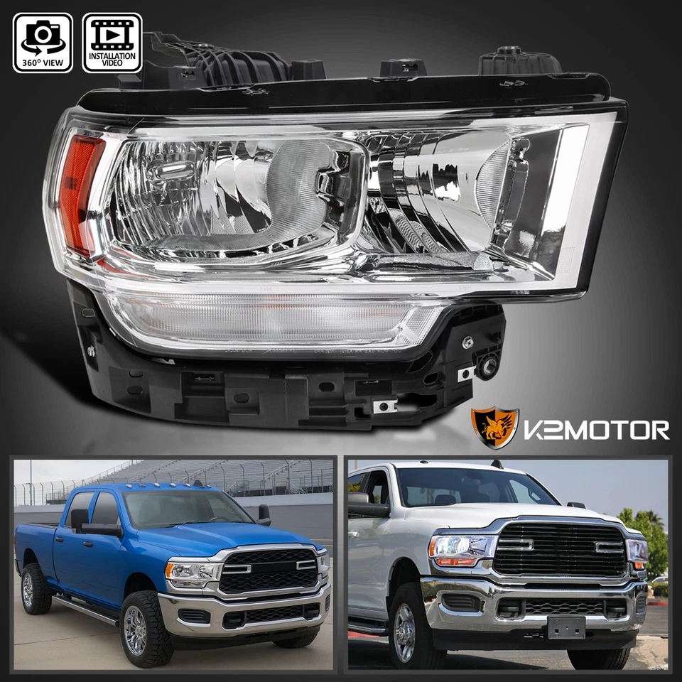 Right Side Headlight Fits 2019-2024 Dodge Ram 2500 3500 Head Lamp Assembly 19-24 Foto 1 de 4