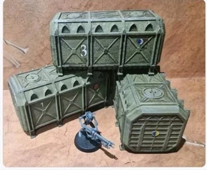 3 X Armoured Shipping Container Printed Terrain. Print - Picture 1 of 3