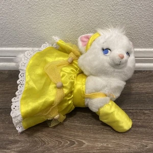 Vintage Disney Store Princess Marie Belle Dress Plush Stuffed Animal Cat -used - Picture 1 of 8