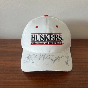 Vintage Nebraska Huskers Hat Signed Autographed Cap White Snapback The Game - Picture 1 of 8
