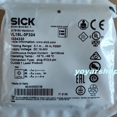 Brand New SICK VL18L-3F324 Sensor Shipping DHL or FedEX - Image 1 of 2