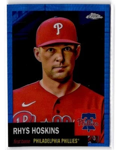 2022 Topps Chrome Platinum Anniversary Rhys Hoskins #320 Blue Prism Refractor - Picture 1 of 2