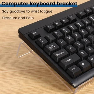Computer Keyboard Stand Clear Acrylic Keyboard Riser for Desk Computer ChRHM - Picture 1 of 11
