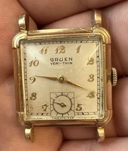 Vintage Gruen 415/792 Veri-Thin Winds, Runs And Able To Set Time - 10k RG - Picture 1 of 17