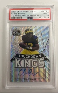 Autógrafos Leaf Metal Draft Touchdown Kings 2021 Chris Evans #TKCE1 PSA 9 - Imagen 1 de 3