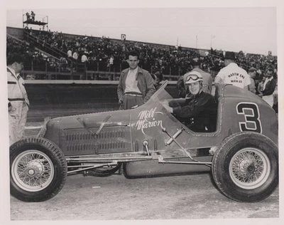Duke Nalon Dirt Track Car #3 Racing 1947 - Himes Estate c1970s Photo - Image 1 of 2