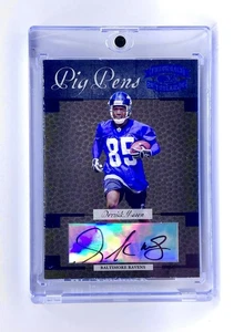 Bolígrafos Donruss Throwback Threads Derrick Mason Pig 2005 automáticos 6/100 # PP-5 Ravens - Imagen 1 de 2
