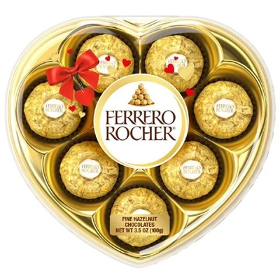 Ferrero Rocher Premium Chocolates con Leche Chocolate Avellana para Regalar... 8 unidades Foto 1 de 2