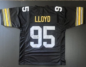 Autographed/Signed Greg Lloyd Pittsburgh Black Football Jersey Beckett BAS COA - Picture 1 of 3
